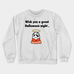 Wish you a great Halloween night Halloween shirts for women, men and children. Sticker Crewneck Sweatshirt